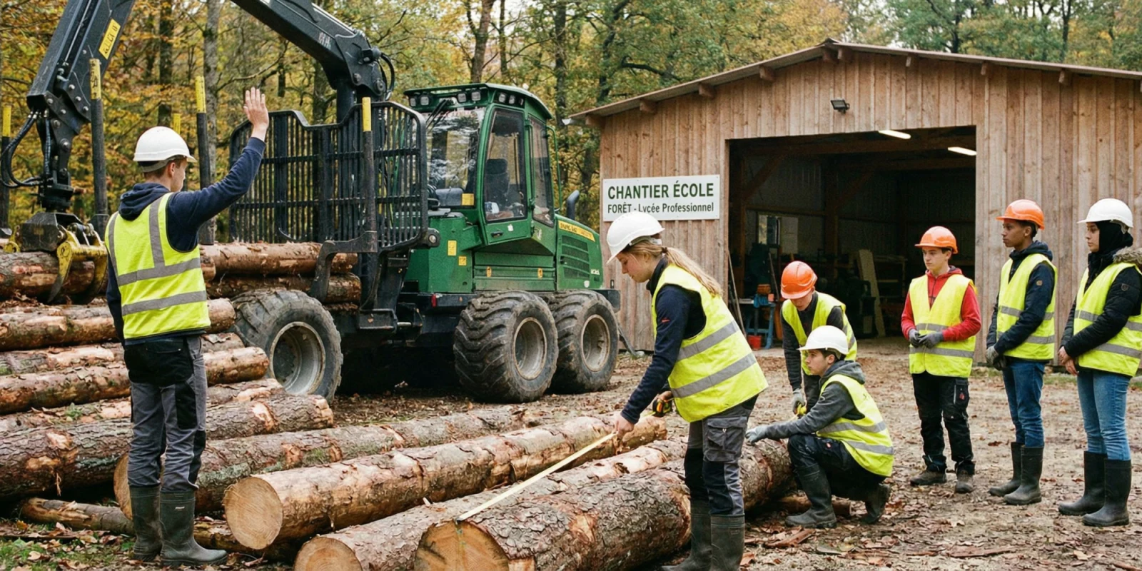 Projets Pratiques en Bac Pro Forêt : Ateliers Bois et Débardage Terrain
